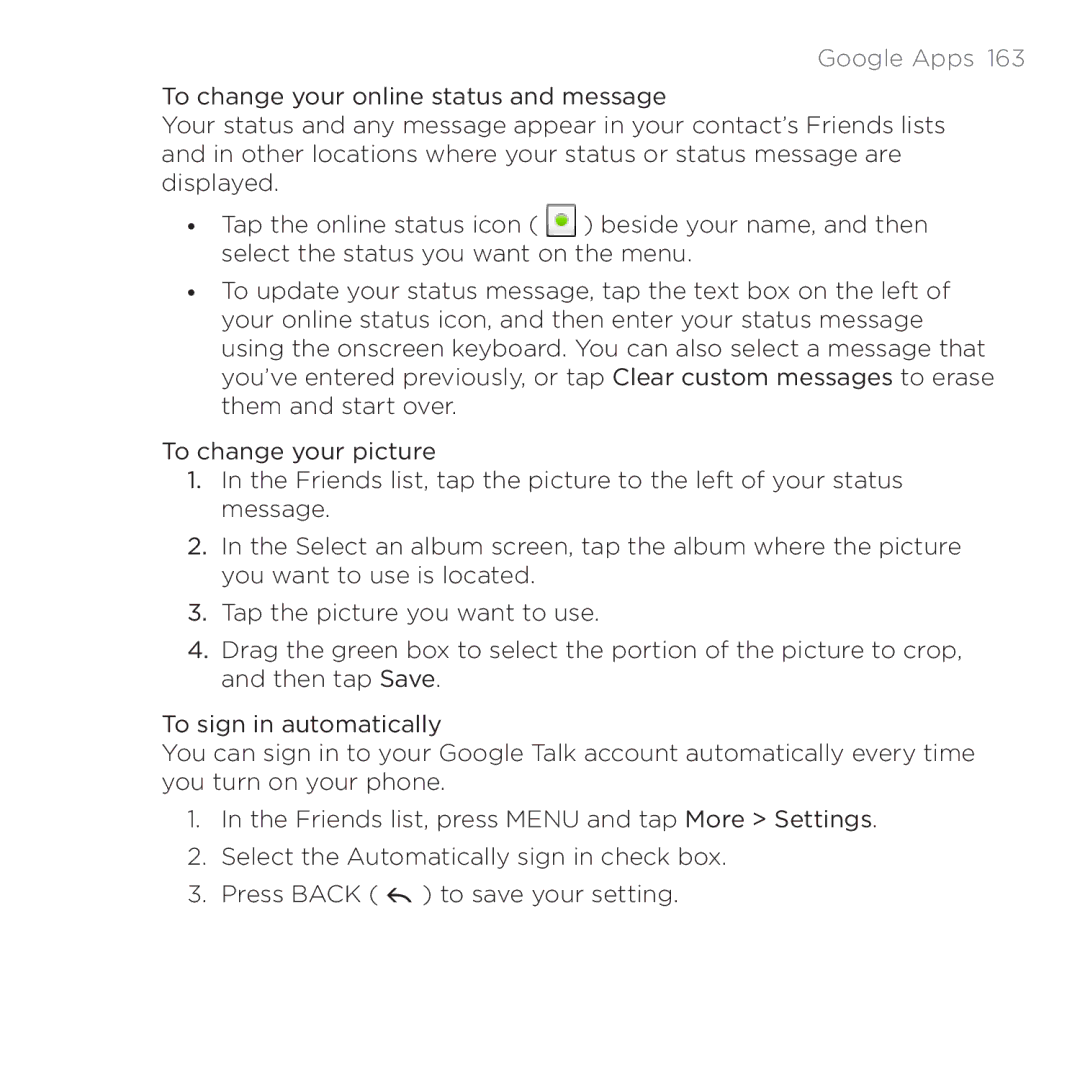 HTC 200 manual Google Apps  